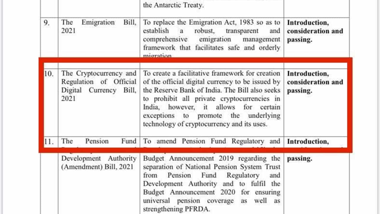 Private Crypto to be banned and RBI to issue new Crypto in India