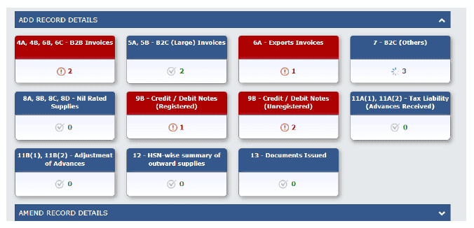 GSTR 1 Dashboard 