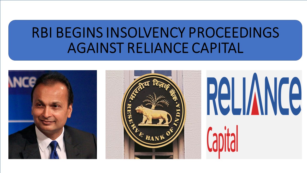RBI begins insolvency proceedings against Reliance Capital
