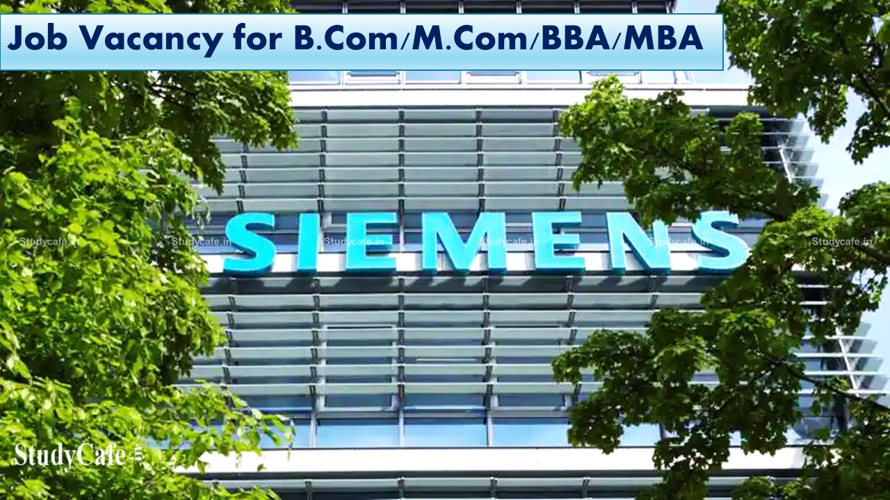 Job Vacancy for B.Com/M.Com/BBA/MBA at Siemens Energy