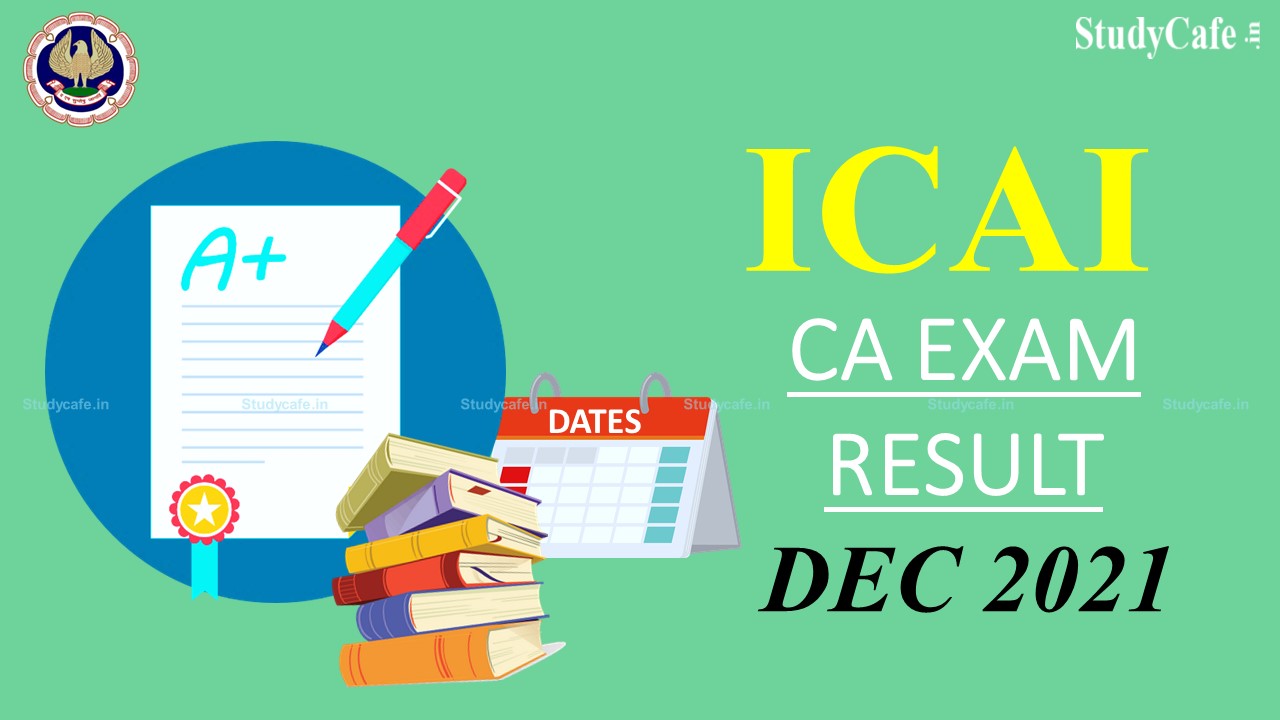CA Inter Dec 2021 Exam Result Declared by ICAI