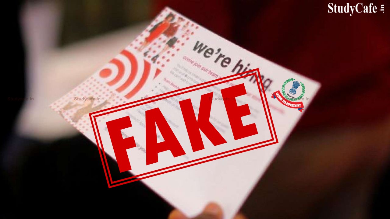 Income Tax Department Cautions Public not to Fall Prey to Fraudulent Appointment Letters