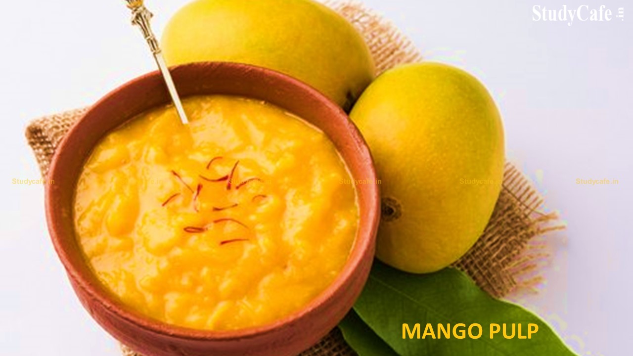 GST Rate of 18% Applicable on Mango Pulp