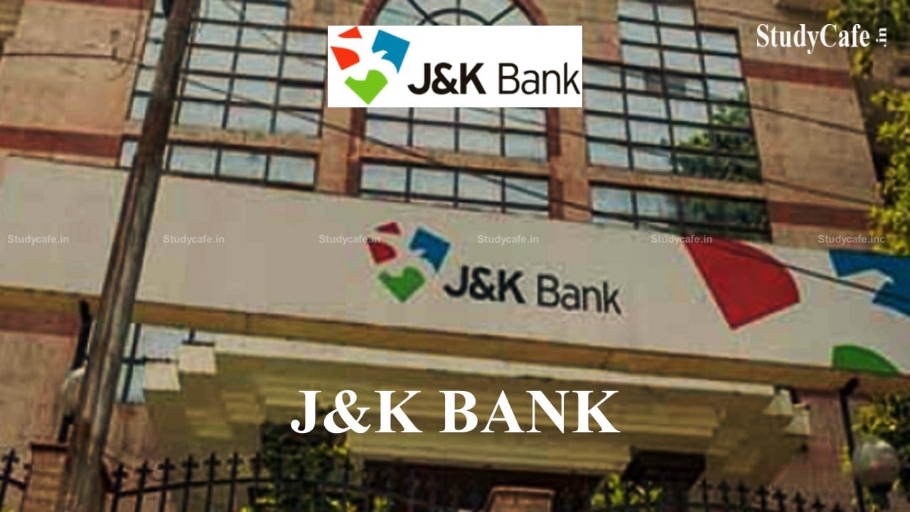 J&K Bank Invites CA Firms to Conduct Internal Audit