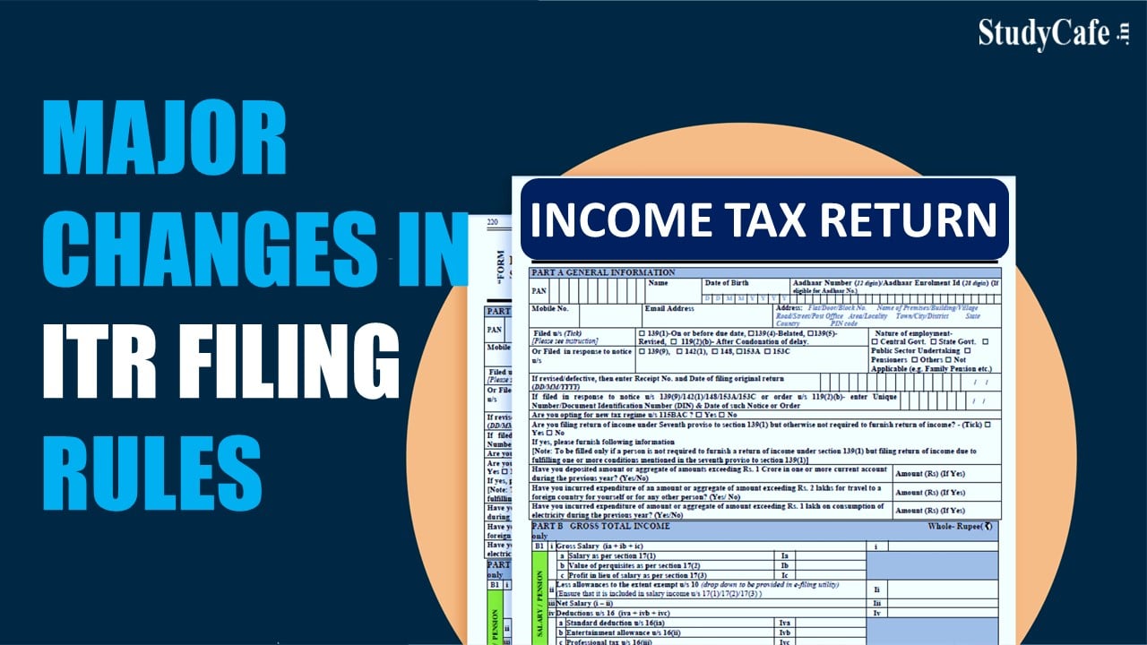 ITR Filing: Major Changes in ITR Filing Rules; Let’s Know Finance Ministry New Order