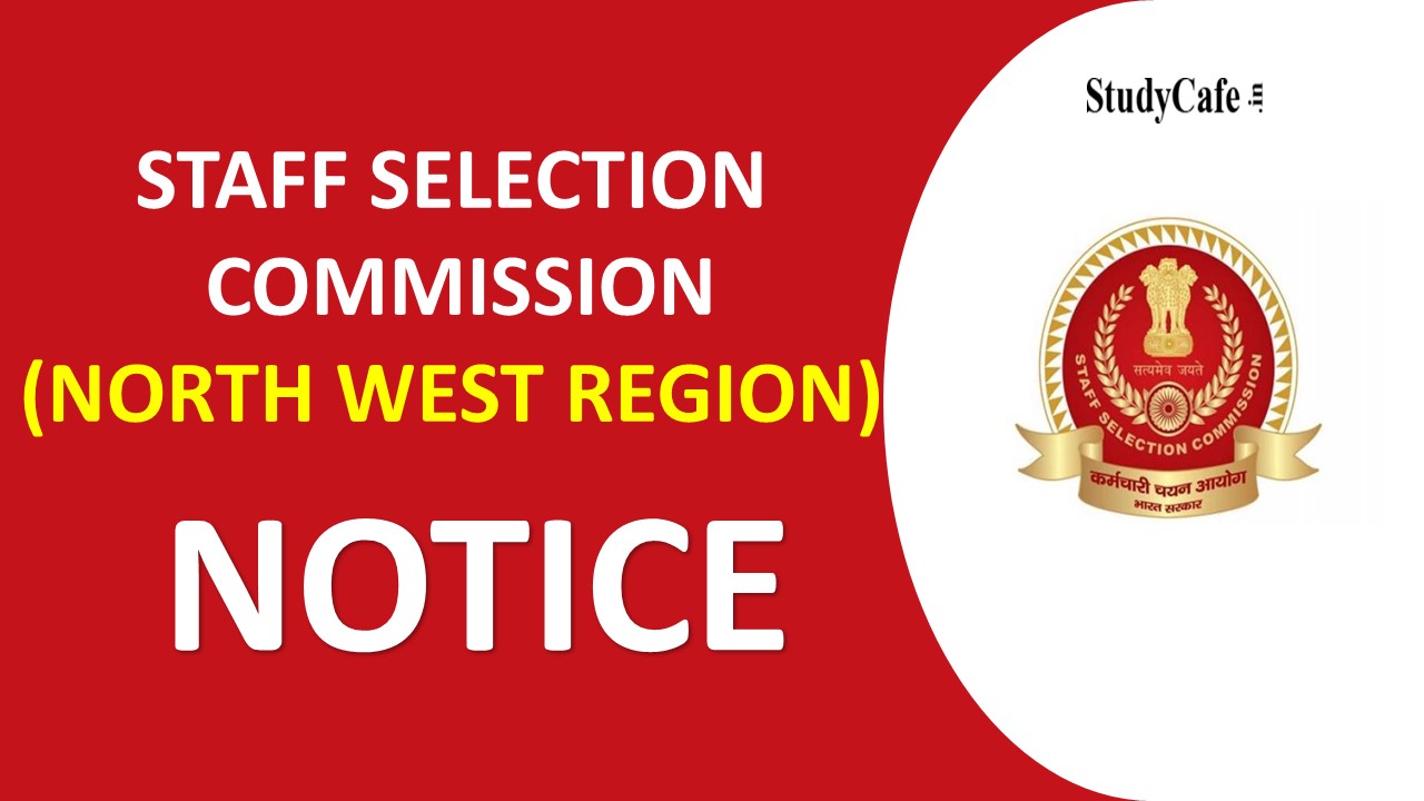 SSC Notice (North West Region) 2022: Check Important Details here