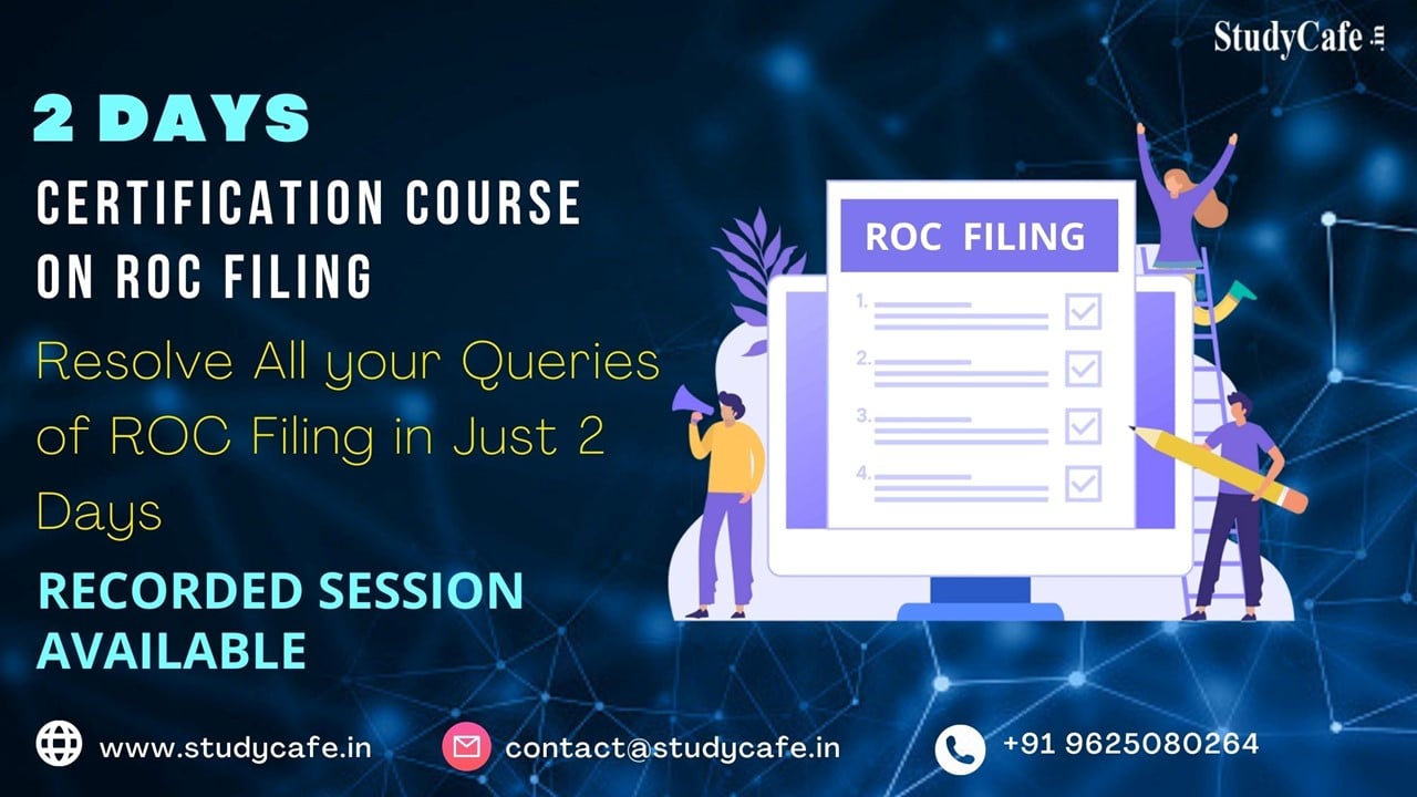 2 Days Certification Course on ROC Filing