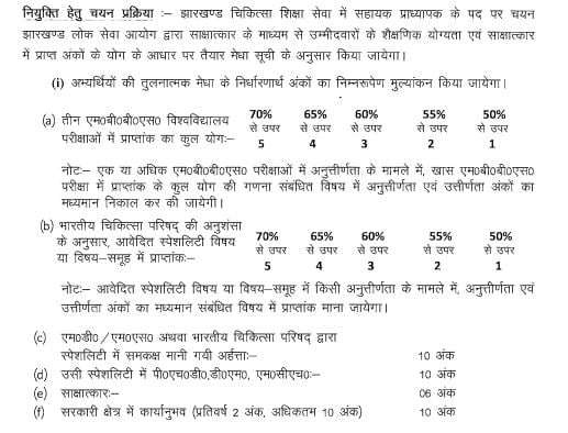 JPSC Asstt Professor Rectt Selection Criteria