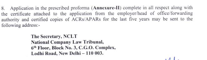 NCLT Recruitment 2023 How to Apply