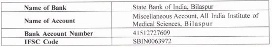 AIIMS Bilaspur Recruitment 2023(Bank Details)