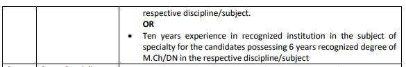 TS ESIC Recruitment Eligibility Criteria