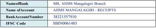 AIIMS Mangalagiri Recruitment 2023(Application fee)