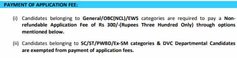 DVC JE GC Application Fee