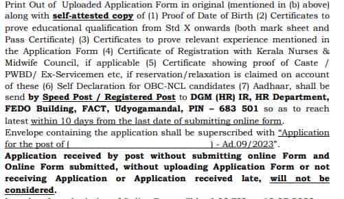 FACT Application Procedure