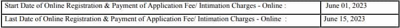 IDBI Recrutiment 2023 (important dates)