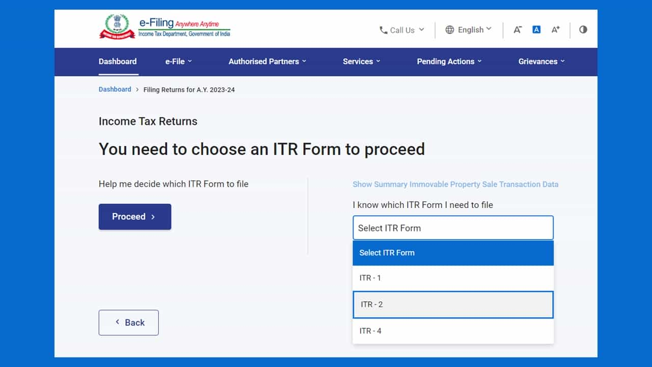 Online Filing of ITR-2 Enabled on Income Tax Return Portal