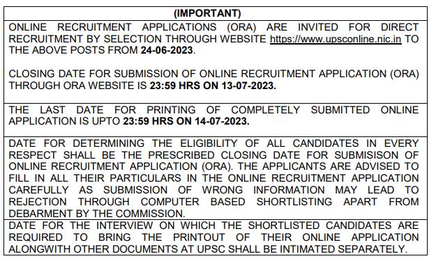 UPSC Recruitment 2023: