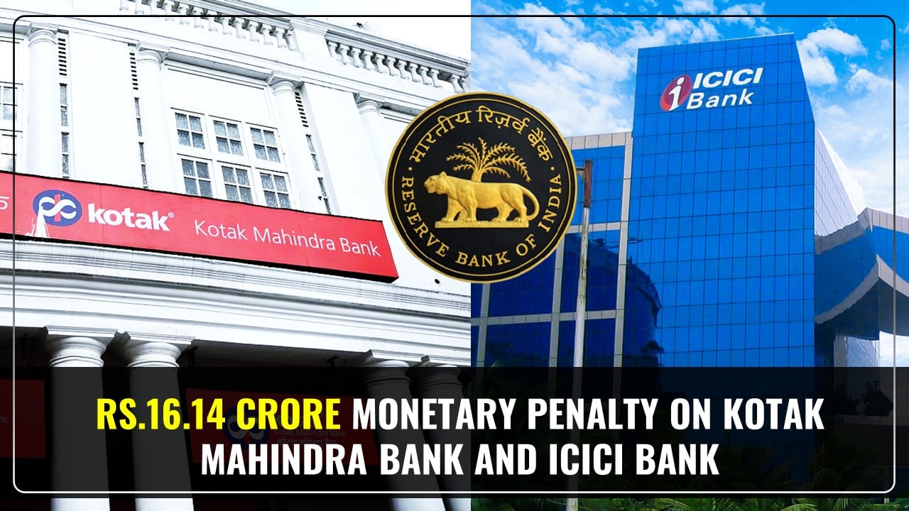RBI imposes Rs.16.14 Crore Monetary Penalty on Kotak Mahindra Bank and ICICI Bank
