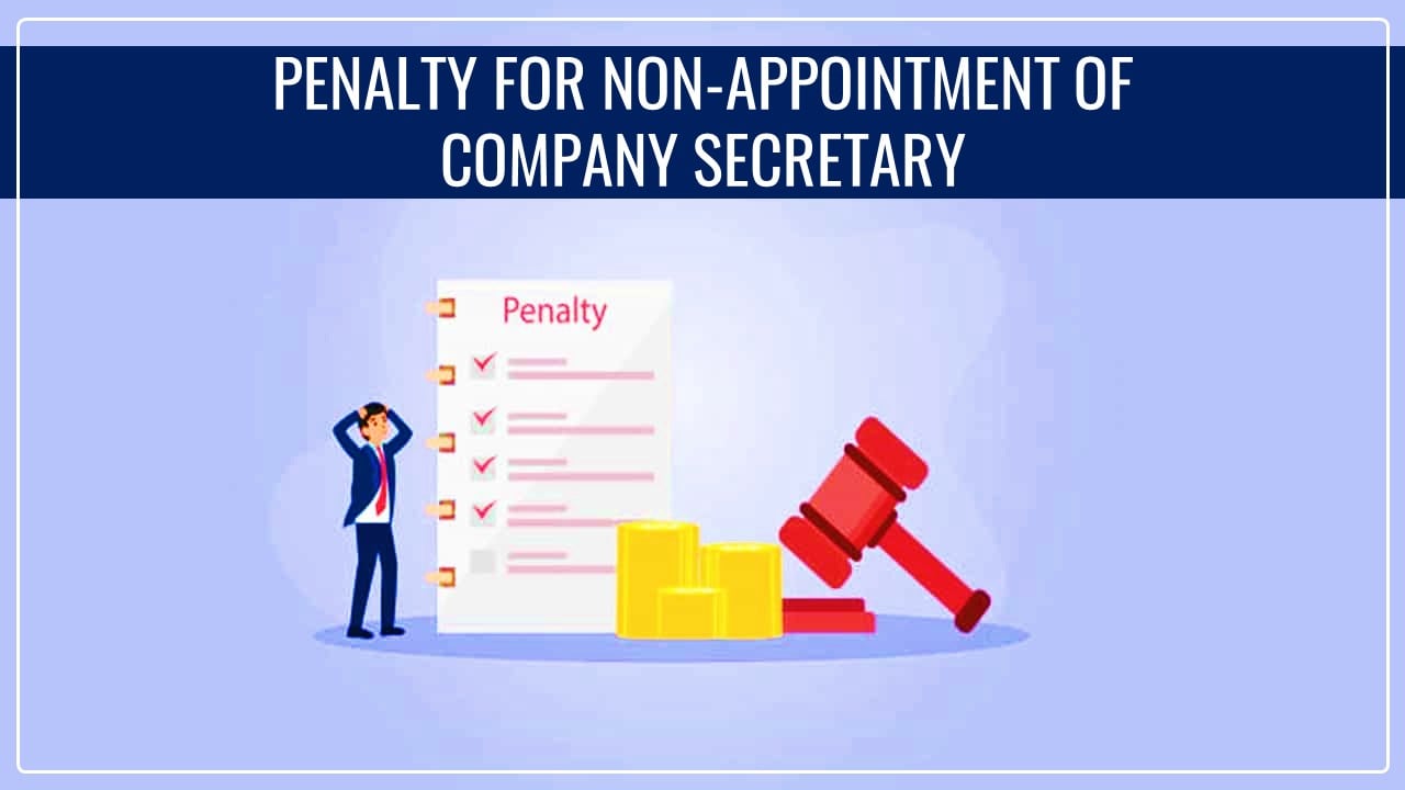 ROC Levies penalty of Rs. 17.25 Lakhs for Non-Appointment of Company Secretary [Read Order]