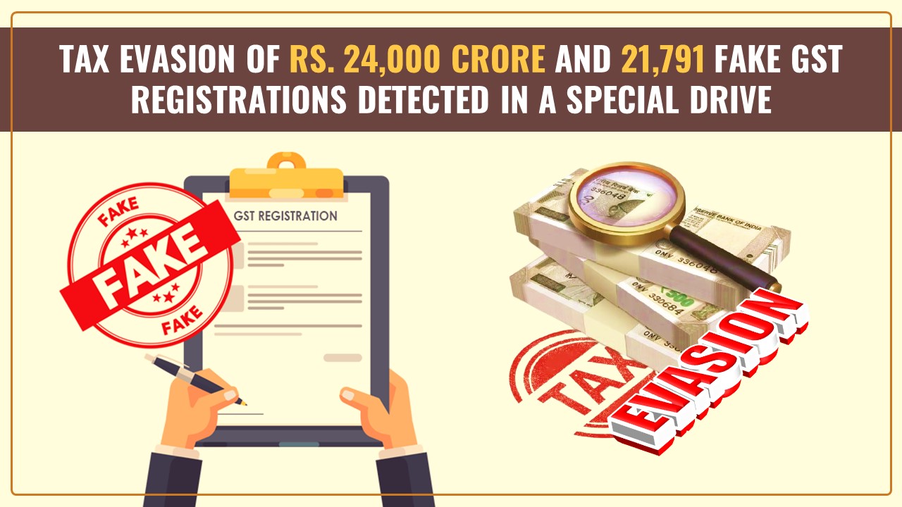 Tax Evasion of Rs. 24,000 crore and 21,791 fake GST Registrations detected in a Special Drive: FM