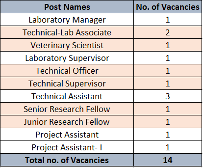 vacancies for NCCS Recruitment 2024