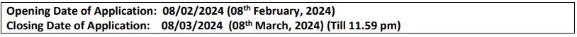 Important Date for DSSSB Recruitment 2024