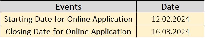 Important Dates for OPSC Recruitment 2024