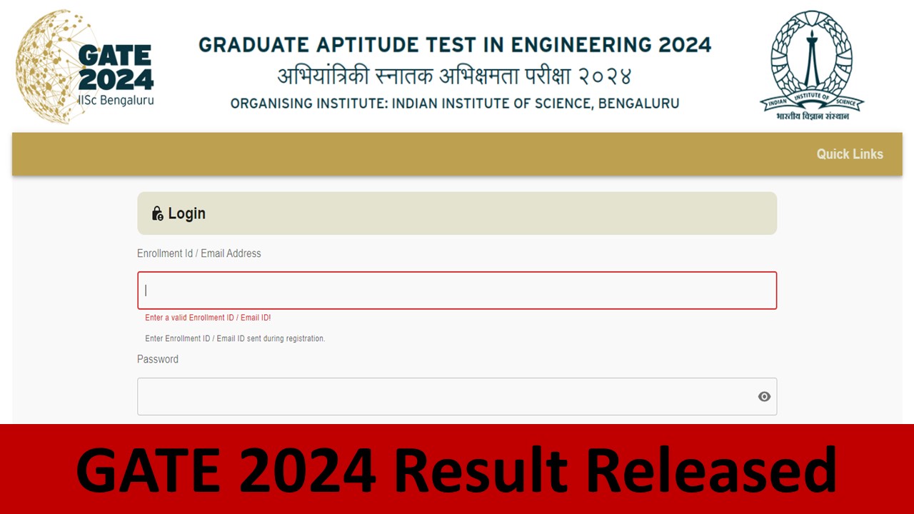 GATE 2024 Result Live: IISc Releases GATE Results Today at gate2024.iisc.ac.in