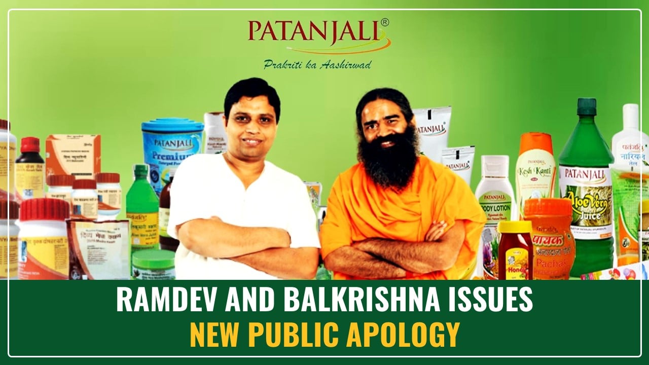 Patanjali’s Ramdev and Balkrishna issues New Public Apology bigger than before after Supreme Court Rap in Misleading Ads Case
