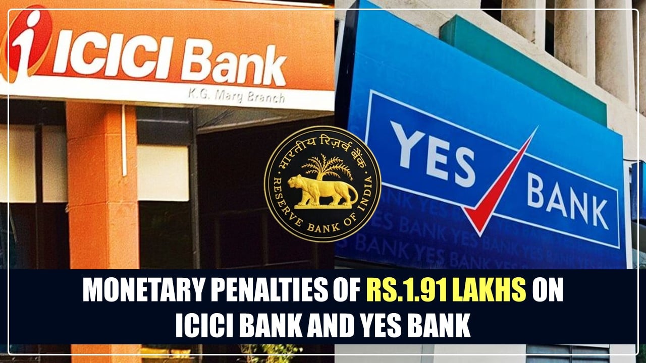 RBI penalized ICICI and YES Bank for Non-Compliance with Directions