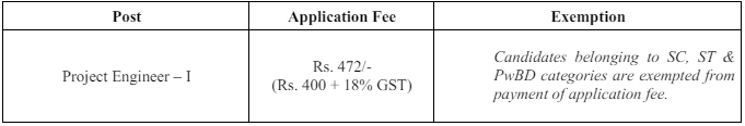 Application Fee for Bharat Electronics Recruitment 2024