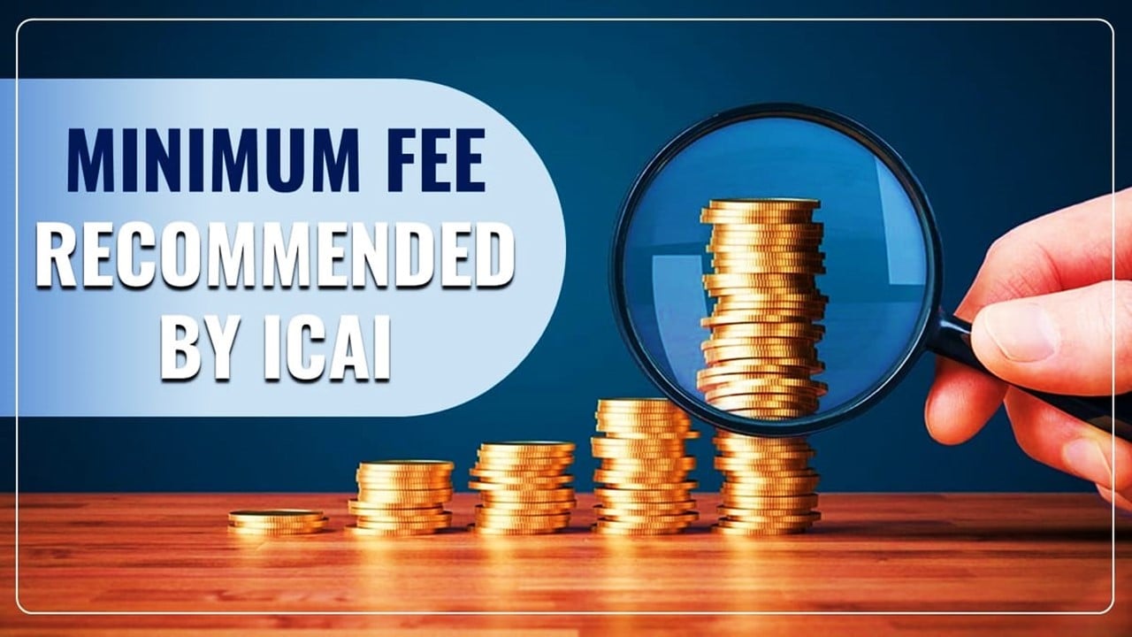 Minimum Fee Recommended by ICAI for Filing ITR and Other CA Services