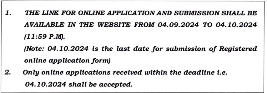 Important Dates for OPSC Recruitment 2024