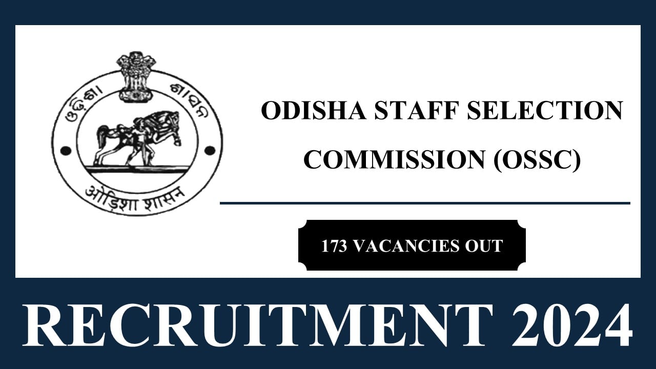 Odisha Staff Selection Commission Recruitment 2024: Notification Out for 173 Vacancies, Application Open on 29th November