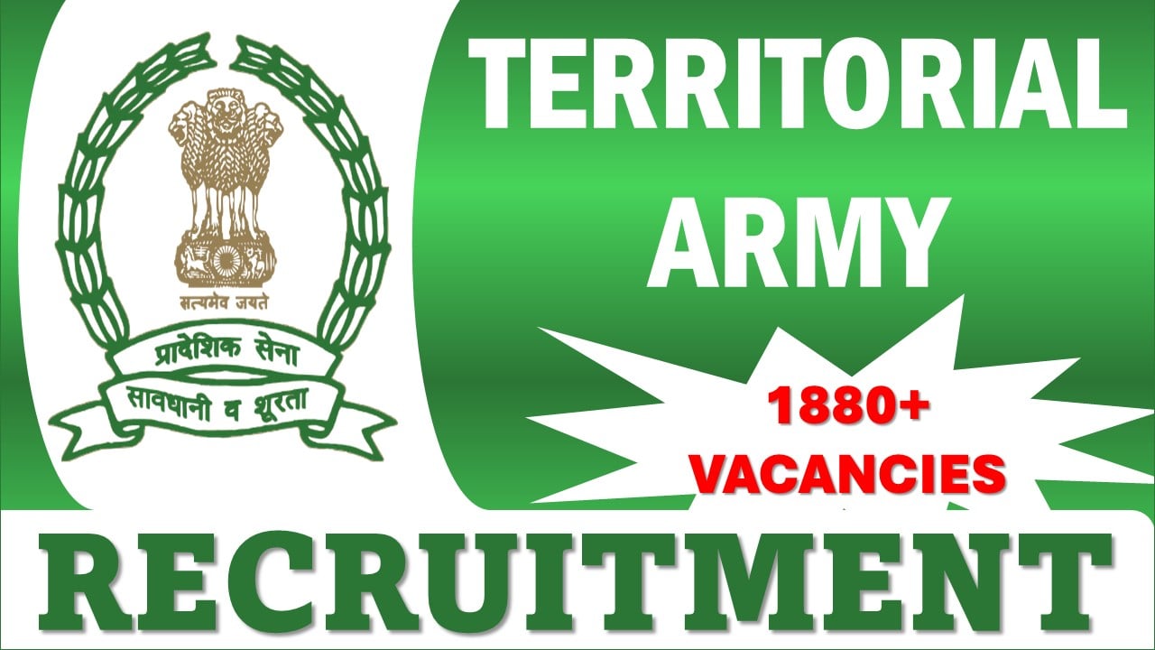 Territorial Army Recruitment 2024: Notification Out For 1889 Vacancies, Application Already Started