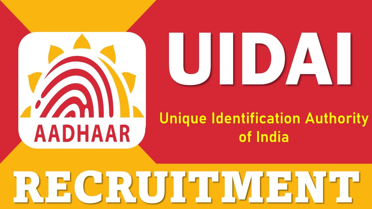 UIDAI Recruitment 2024: Application Open For Technical Consultant Post, Apply Now