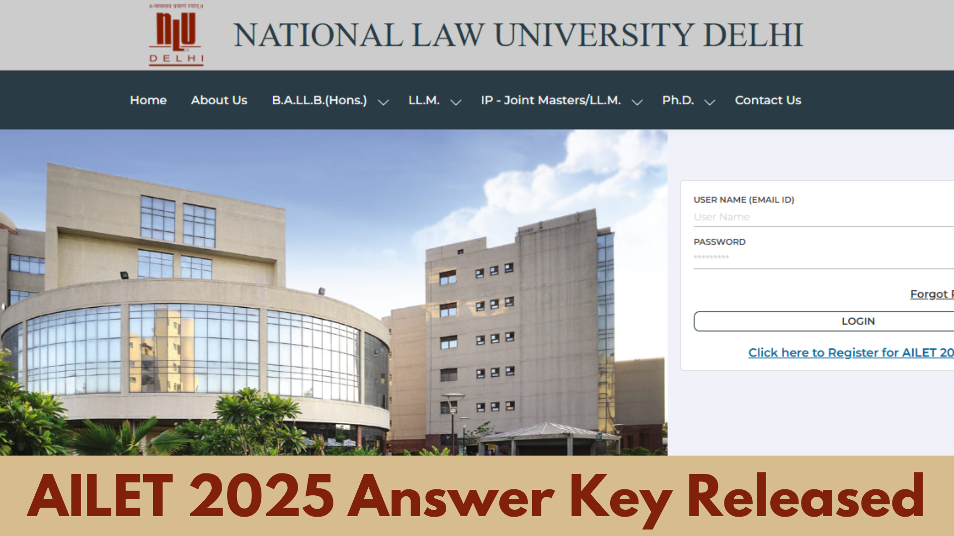 AILET 2025 Answer Key Out: Know How to Download and Raise Objection at nationallawuniversitydelhi.in