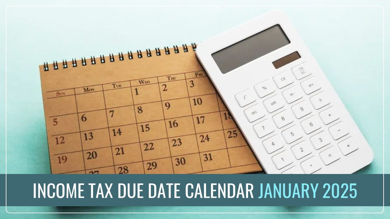 Income Tax Due Date Calendar for January 2025