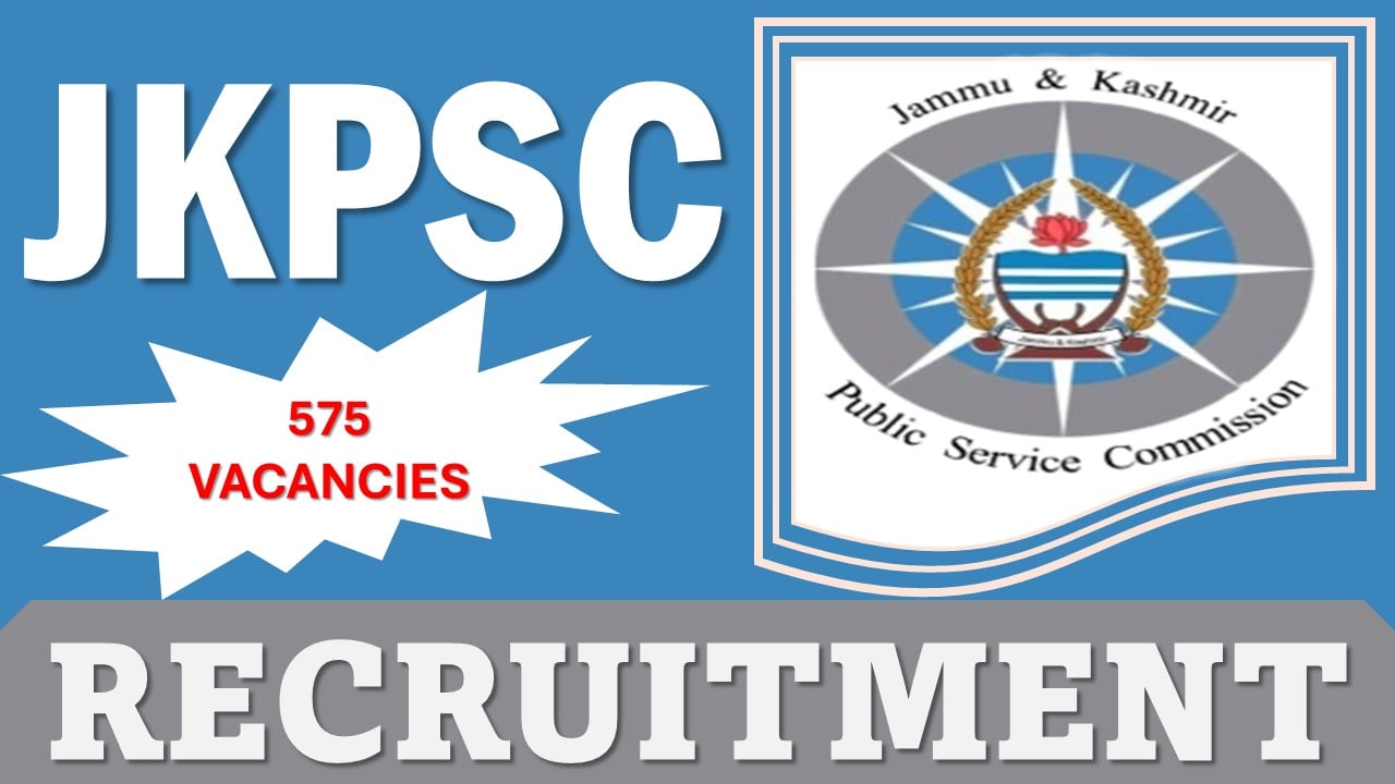 JKPSC Recruitment 2024: Apply Online For 575 Vacancies For Lecturer, Monthly Salary Up To Rs.166700 