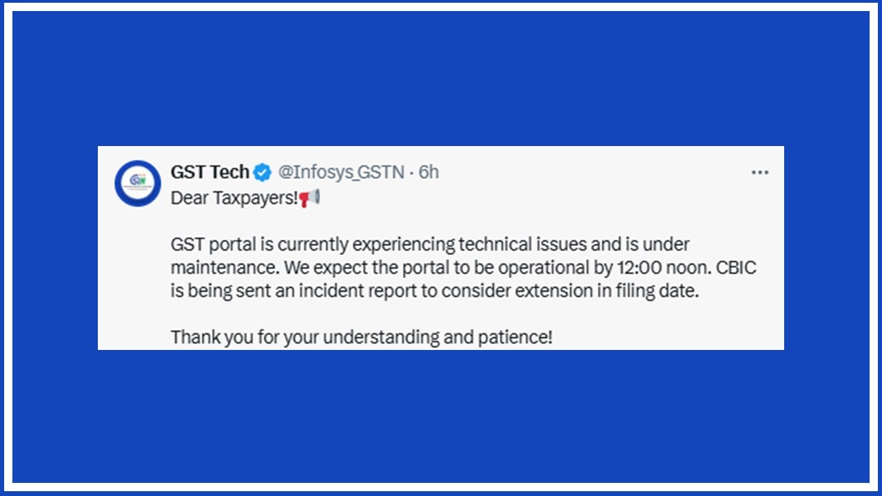 GSTR-1 Due Date Extension likely amid GST Portal Glitches