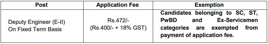 Application Fee for BEL Recruitment 2025