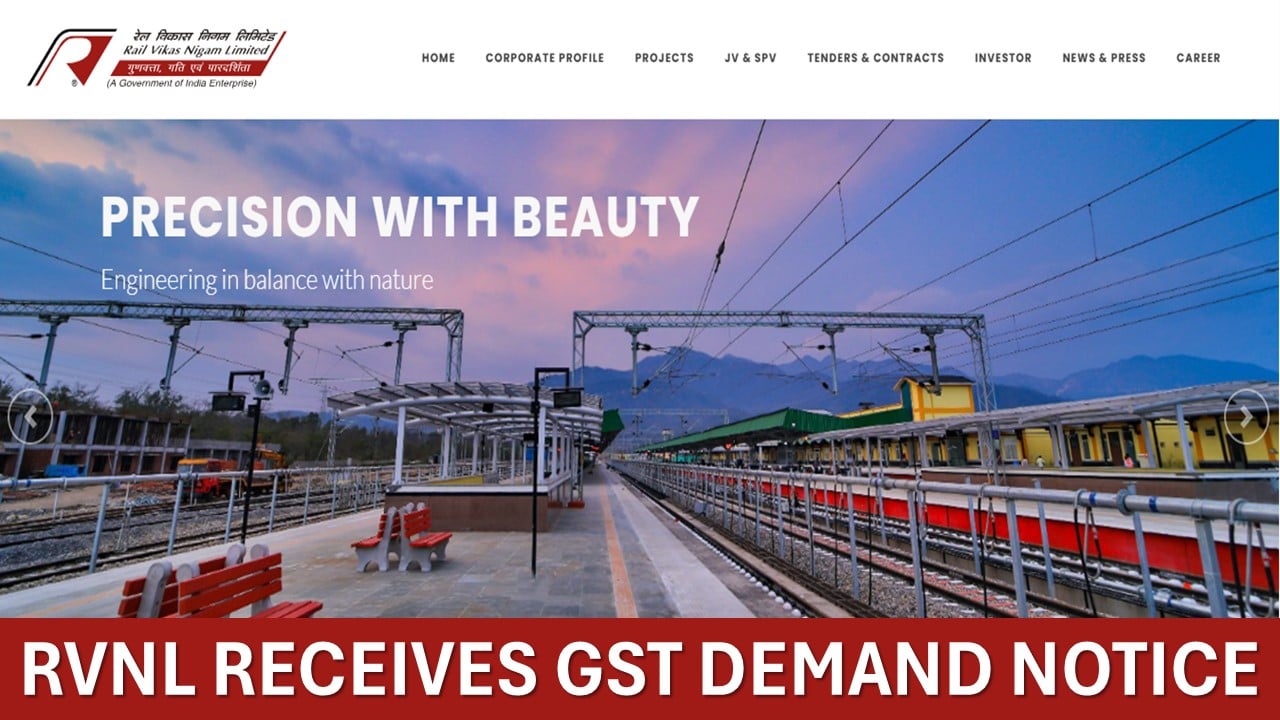 RVNL Receives GST Demand Notice; No Allegations or Business Impact Says Company