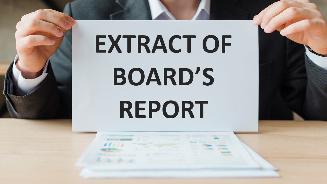 Extract of Board’s Report: Comprehensive Format, Mandatory Disclosures & MCA Compliance