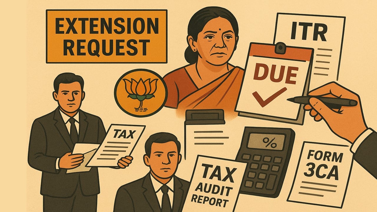 BJP CA Cell Requests Extension of Due Dates for Tax Audit Reports and ITR for AY 2025-26