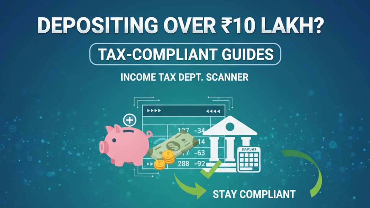 Depositing Over Rs. 10 lakh? Here’s What You Must Know To Stay Tax-Compliant
