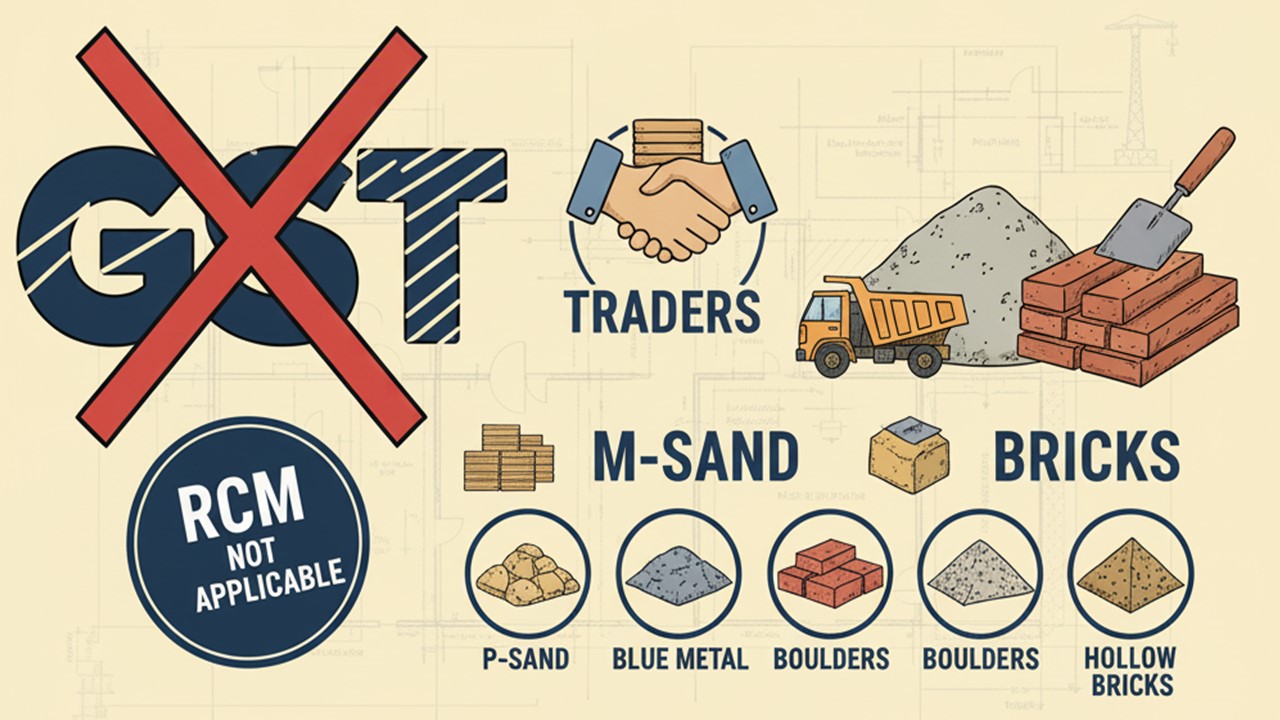 GST RCM Not Applicable to Traders of M-Sand and Bricks: AAR