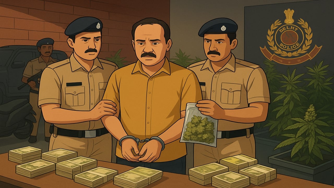 Delhi Police Bust International Drug Racket, Arrest Ex-Customs Officer With Rs. 27 Crore ‘Hydroponic Marijuana’