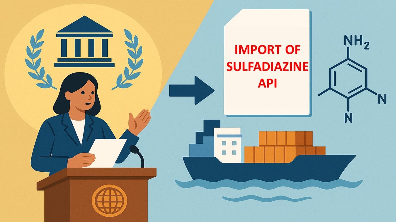 Government Notifies Policy Changes for Import of Sulfadiazine API