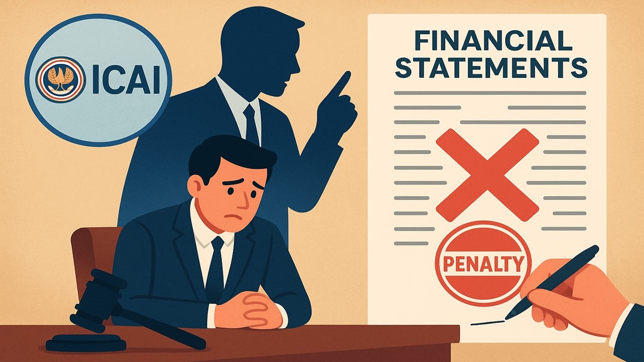 ICAI Reprimands and Imposes Penalty on CA for Signing Unsigned Financial Statements