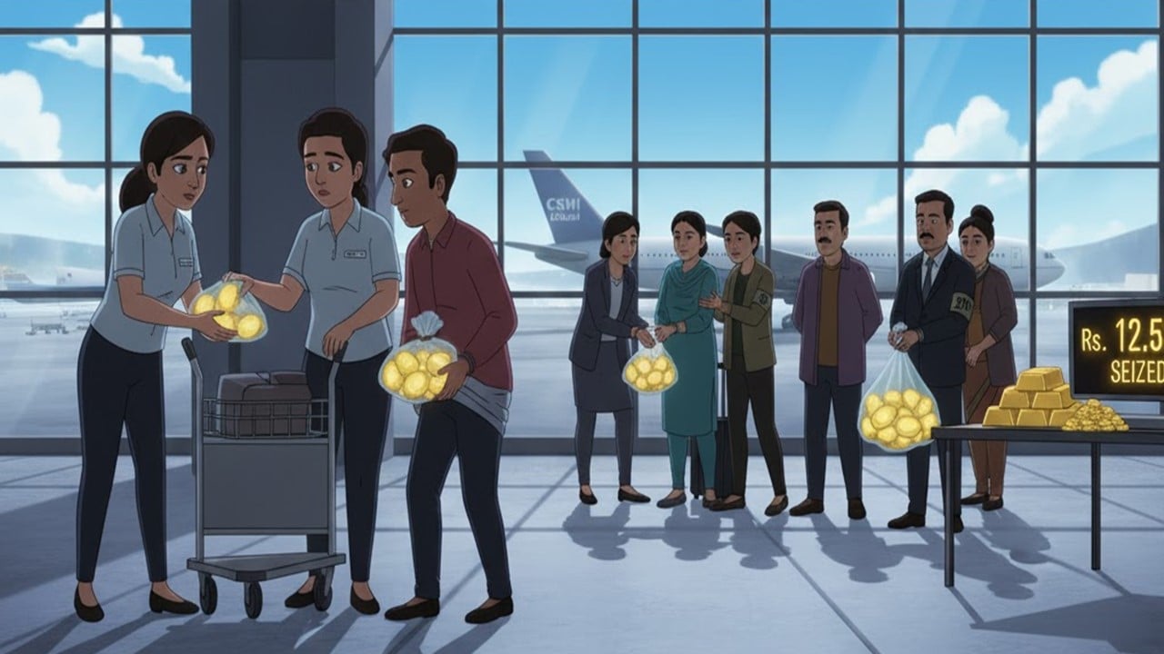 Mumbai Airport Gold Smuggling Ring Cracked: 13 Arrested, Over Rs. 12 Crore Seized